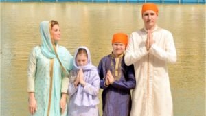 Justin Trudeau with family